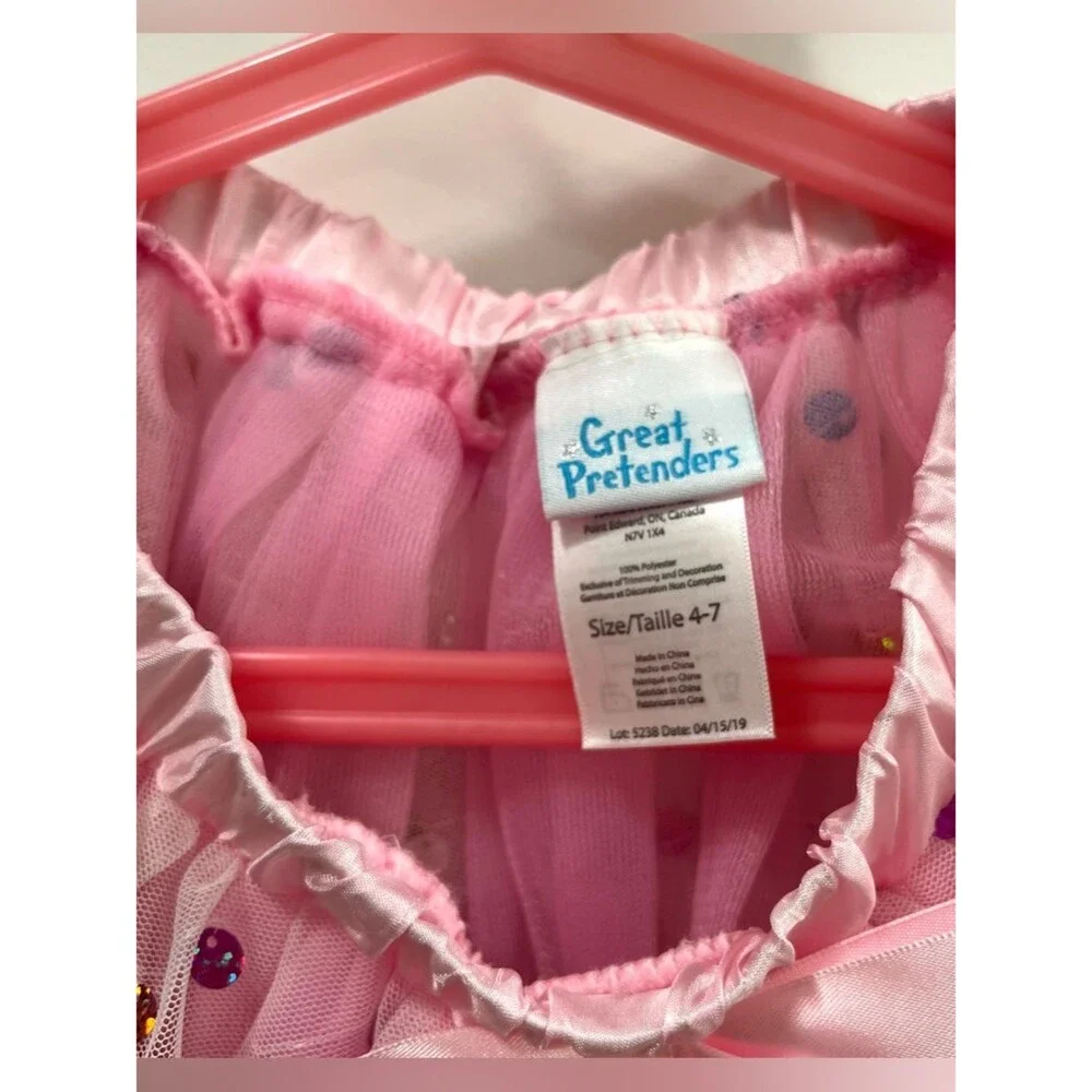 Great Pretenders Pink Sequin Tulle Skirt Size 4-7 years NWOT